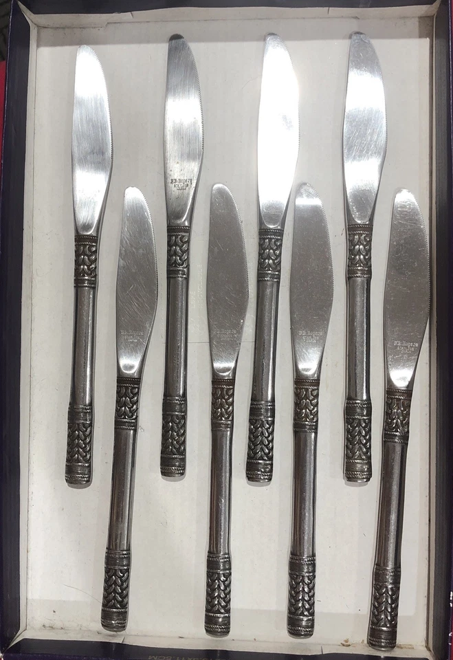 8 cuchillos de cena RB Rogers de acero inoxidable Japón Stonehenge  Foto 1 de 4