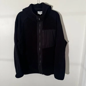 Uniqlo Giacca con Cappuccio e Zip in Pile da Alpinismo Bianco Uomo XL Nero - Foto 1 di 6