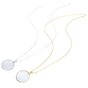 5X Alloy Necklace Magnifying Glass Portable Reading Pendant Magnifier With C TPG - Picture 1 of 22