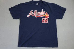 Atlanta Braves Jason Heyward Shirt Mens Large Blue MLB Baseball q2 - Picture 1 of 9