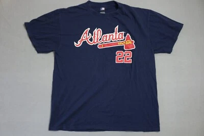 Camisa de béisbol de los Atlanta Braves Jason Heyward para hombre grande azul MLB q2 Foto 1 de 4