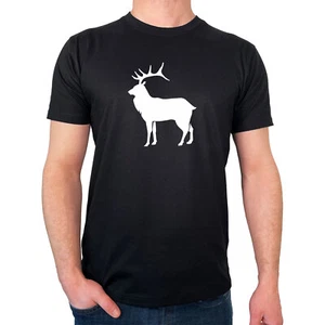 Herren T-Shirt Hirsch Silhouette Oberteil Gr. S-3XL Geschenkidee Souvenir Präsen - Picture 1 of 21