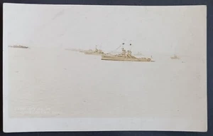 Guantánamo Cuba 1919 ¿flota atlántica? Postal RPPC de Ships at Anchor Marina de EE. UU. - Imagen 1 de 2