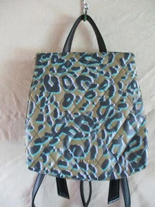 Ted Baker Quiltoe olive blue black leopard print quilted bag backpack nwt new - Picture 1 of 8