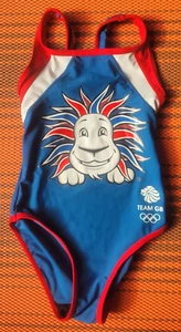 Official Team GB ' Olympic Great Britain Swimming Costume ' Size 3 To 4 Years - Picture 1 of 7