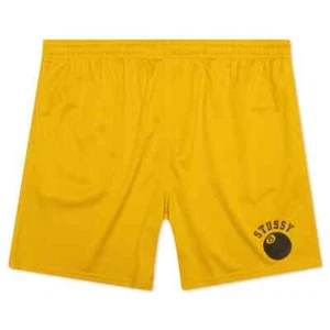 Stussy 8-Ball Mesh Shorts Gold size SMALL - Picture 1 of 4