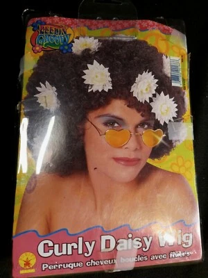 Peruca fantasia Rubies Feelin' Groovy - Hippy - Peruca margarida encaracolada  - Imagem 1 de 2