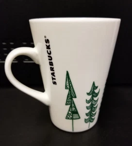 Starbucks Pine Trees Green & White Coffee Cocoa Mug 14.67 OZ 2015 Holiday - Picture 1 of 6