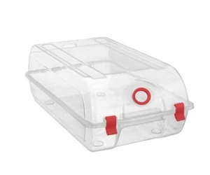 SCATOLA PORTA SCARPE CONTENITORE ORGANIZER PORTASCARPE SALVASPAZIO 30*17*10 CM - Foto 1 di 14