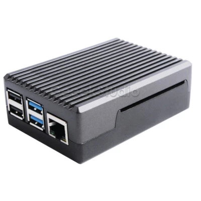 Metal Case Enclosure Box for Raspberry Pi 4 Model B with  Heat Sink Heatsinks - Image 1 of 4