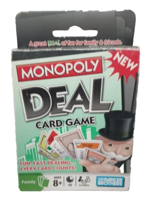 Monopoly Deal Card Game 2008 New with Box Edge Wear  Ages 8+ Cards are sealed - Image 1 of 4