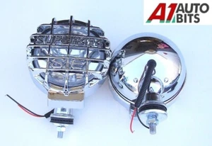 12 V Auto Van 4x4 6,61" Zoll Chrom Abdeckungen Rund Halogen Fahrscheinwerfer Lampen Leuchten - Bild 1 von 1