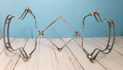 MCM Chrome Expandable Casserole Dish Carrier/Trivet Up to 13.5" VTG Made England - Image 1 of 4