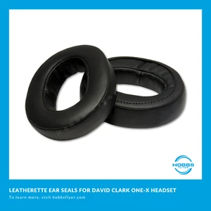Sellos para orejas de cuero para auriculares de aviación David Clark ONE-X - Imagen 1 de 1