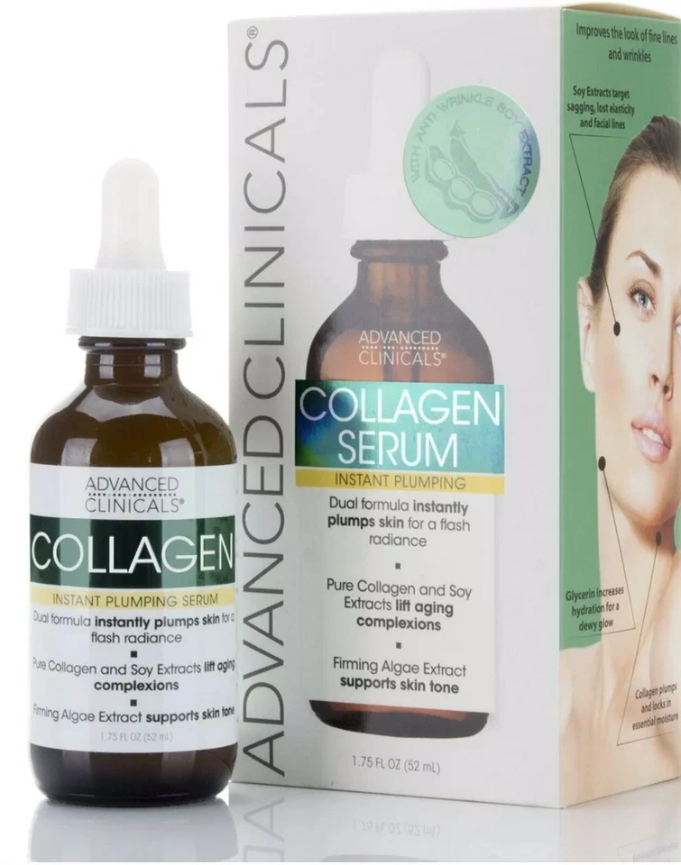 Suero facial Advanced Clinicals INSTANT PLUMPING para Flash Radiance 1,75 OZ NUEVO EN CAJA Foto 1 de 1