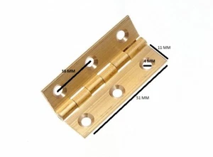 Butt Hinge Door Box Extruded Brass 50mm 2 Inch With Screws 6 Pairs - Picture 1 of 1