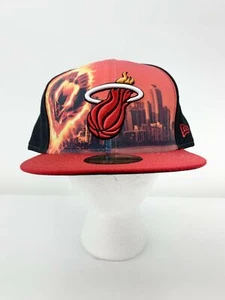 Miami Heat NBA Marvel City NE New Era 5950 59Fifty Human Torch Fitted 7 3/4 2012 - Picture 1 of 5