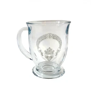 Irish Claddagh Engraved Coffee Mug: Free Personalization, 16 ounce Glass Tea Cup - Picture 1 of 2