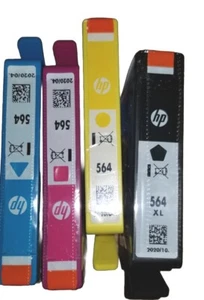 Genuine HP 564XL Black & 564 Cyan Magenta Yellow Ink Sealed Bulk Pack 08/2026 - Picture 1 of 1