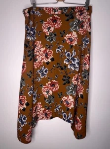 Veronika Maine brown floral midi skirt size 16 - Picture 1 of 5