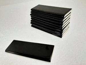 Black 2x6 in Ceramic Tile Bullnose Trim Edge 2 x 6 inch 6 Inch, - Picture 1 of 9