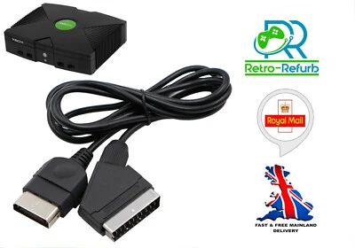 Original Xbox RGB Scart Cable TV Lead Stereo Sound - Brand NEW - UK