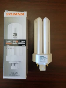 7 Bulbs Sylvania T/E 26W CF26DT/E/IN/835/XL 21389 T4 4pin Compact Fluorescent - Picture 1 of 4