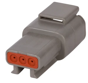 DEUTSCH DTM04-3P 3 Way Gray Receptacle Connector (10 pack)#104 - Picture 1 of 2