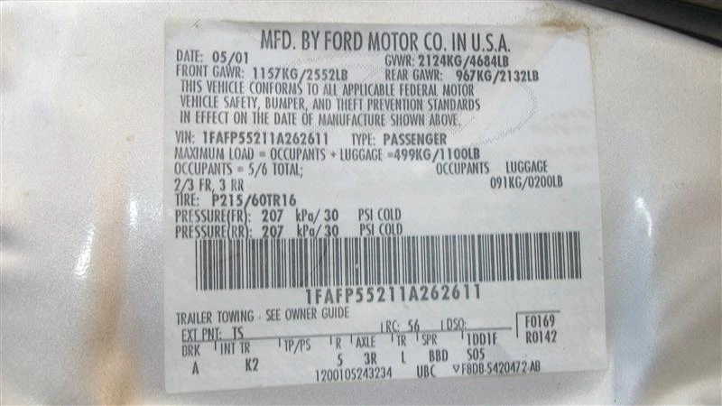 Used Fuel Injection Throttle Body fits: 2001 Ford Taurus Throttle Valve Assembly - Изображение 1 из 4