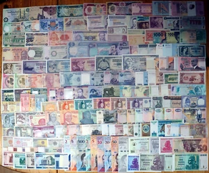 150 verschiedene BANKNOTEN ALLE WELT - SAMMLUNG, MIT ZIMBABWE Million, Billion - Bild 1 von 4
