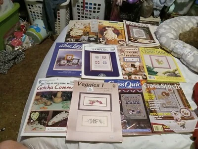 Lot Of 16 1988-92 Magazines 6Cross Stitch and Country Crafts Magazine  1988-1988 - Image 1 of 4