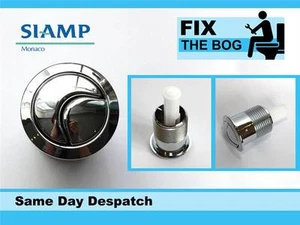 Siamp Skipper 45 Toilet Push Button Dual Flush Water Saving Chrome Homebase - Picture 1 of 4
