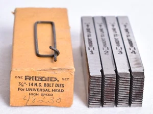 4 Count Ridgid 7/16" - 14 UNC High Speed Pipe Dies for Universal Head  48230 - Picture 1 of 7