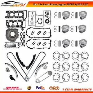 Timing Chain Engine Rebuid Kit Piston For 13+ Land Rover Jaguar 306PS AJ126 3.0T - Picture 1 of 12