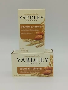 Yardley Oatmeal and Almond Bar Soap 4.25 Ounce 2 Bars - Picture 1 of 2