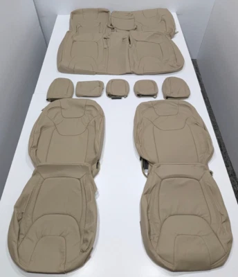 Fundas de asiento de cuero pergamino KR243 para Jeep Cherokee Latitude 2019-2022 Foto 1 de 4