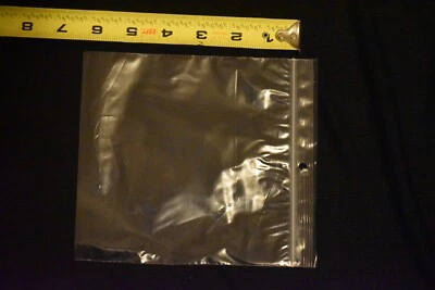 100 6x6 2 MIL CLEAR ZIP LOCK PLASTIC BAG COIN JEWELRY HOLDER STORAGE HANG HOLE - Image 1 of 2