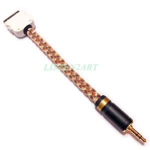 HANDMADE LINE OUT DOCK TO 3.5mm MINI plug signal CABLE IPOD/NANO/CLASSIC 15cm - Picture 1 of 6
