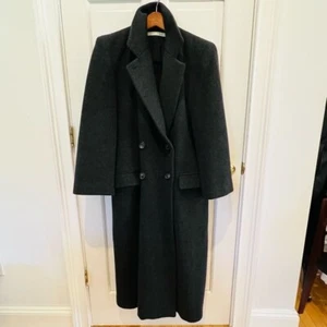 Vintage Hergestellt in den USA Perry Ellis 100 % Wolle vollständig gefüttert zweireihig Übermantel - Bild 1 von 23