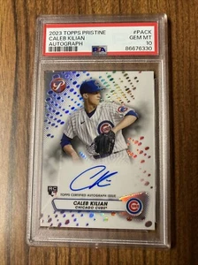 Tarjeta autografiada PRÍSTINA CALEB KILIAN 2023 Topps PSA GEMA COMO NUEVA 10 rc - Imagen 1 de 16