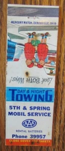 GASOLINERA MÓVIL AÑOS 50 MATCHBOOK MATCHCOVER -E15 - Imagen 1 de 3