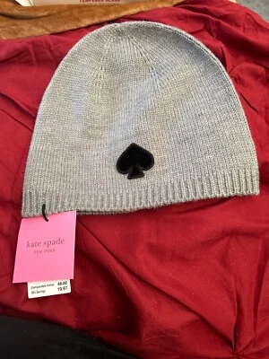 Kate Spade New York Solid Spade Beanie Hat  Rose Dew/Black - Image 1 of 4