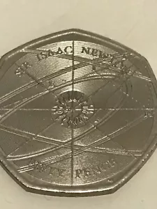 Moneda Sir Isaac Newton 2017 50p - Imagen 1 de 4