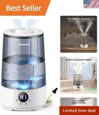 Humidifiers for Bedroom Home, 3.6 L Cool Mist Top-Fill 34H Super Long Time - Image 1 of 4
