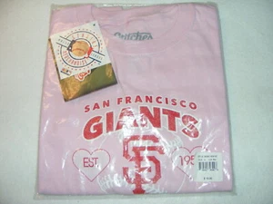 NEW STITCHES ATHLETIC GEAR GIRLS PINK SAN FRANCISCO GIANTS T-SHIRT XL - Picture 1 of 5