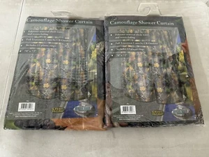 2 - Camouflage Shower Curtains - 70” X 72”  - Picture 1 of 5