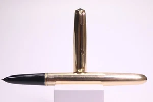Parker 51 Füller 1/10 14K Gold Filled mit 14K 585er Goldfeder Federstärke F -gut - Bild 1 von 12