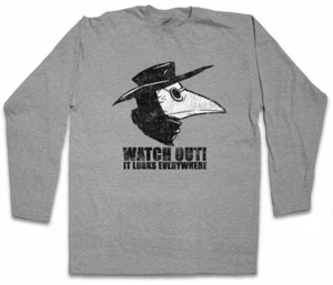 PLAGUE DOCTOR II LONG SLEEVE T-SHIRT The Black Death Medicine Cure Mask - Picture 1 of 1