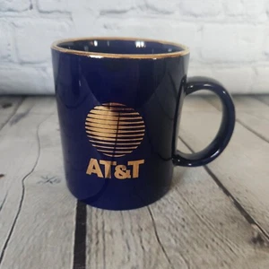 AT&T Gold Logo Kobaltblau Telefon Phone Company Vintage Kaffee Tee Becher Tasse - Bild 1 von 6