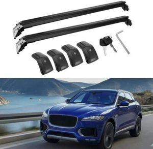 Barra transversal de riel de techo de aluminio apta para Jaguar F-Pace 2016-2020 2 piezas  - Imagen 1 de 7